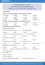 Đề thi giữa kì 1 Tiếng Anh 11 English Discovery - Đề số 2